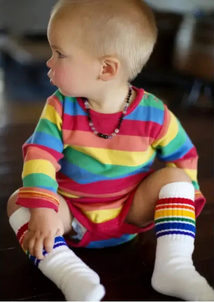 Pride Socks Toddler Rainbow Striped Tubes - Socks