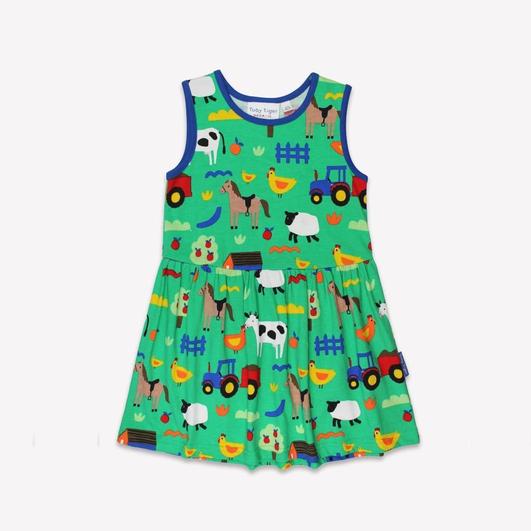 Toby Tiger Organic Hillside Print Summer Dress