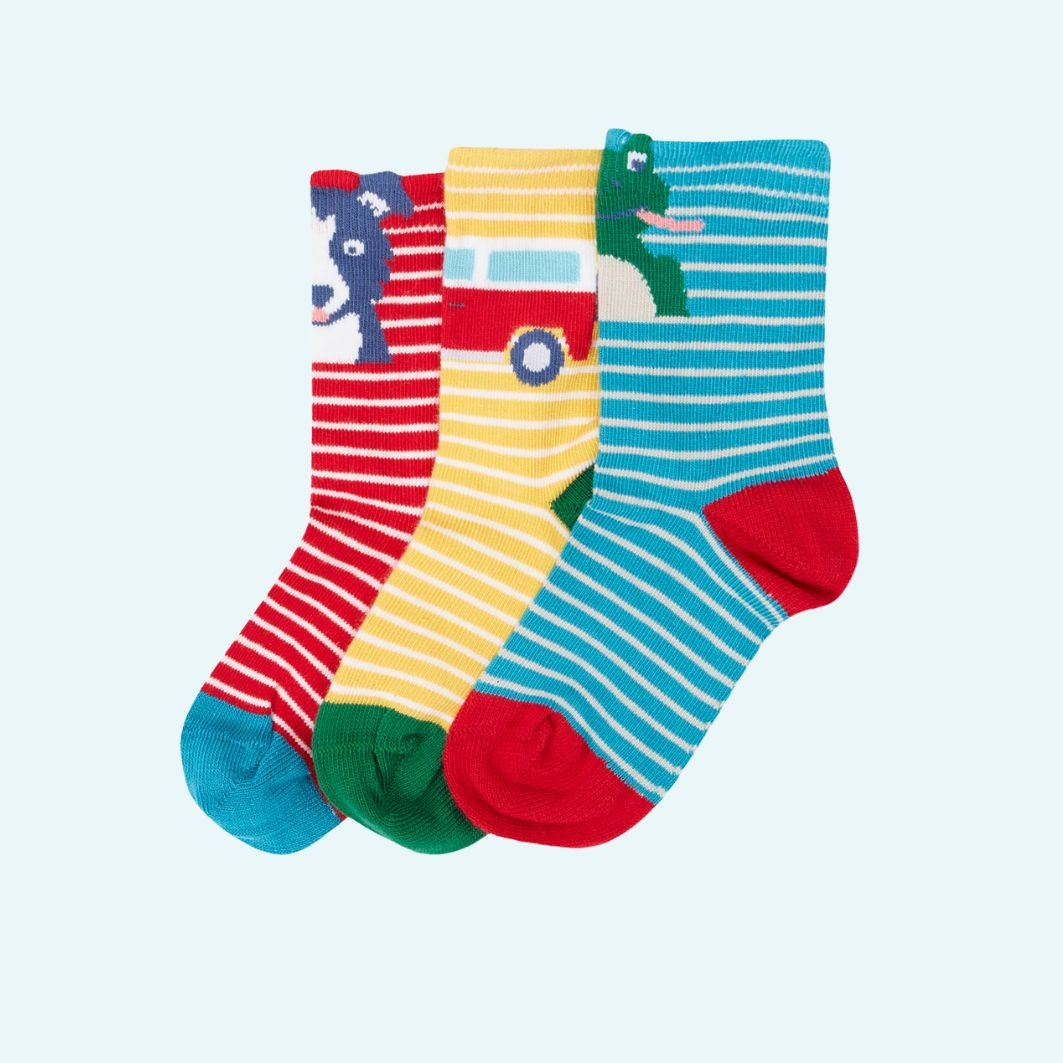 Frugi Little Socks 3 Pack - Farm Multipack
