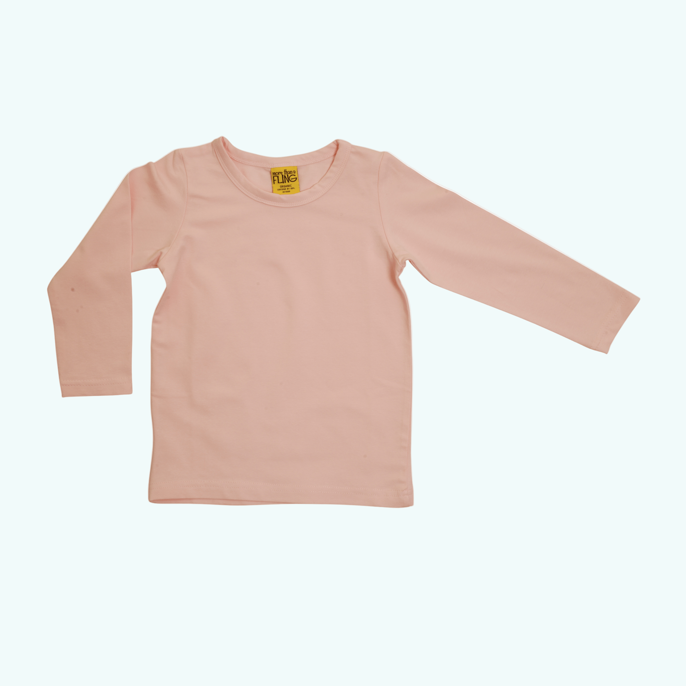 Pink long-sleeve shirt on a white background