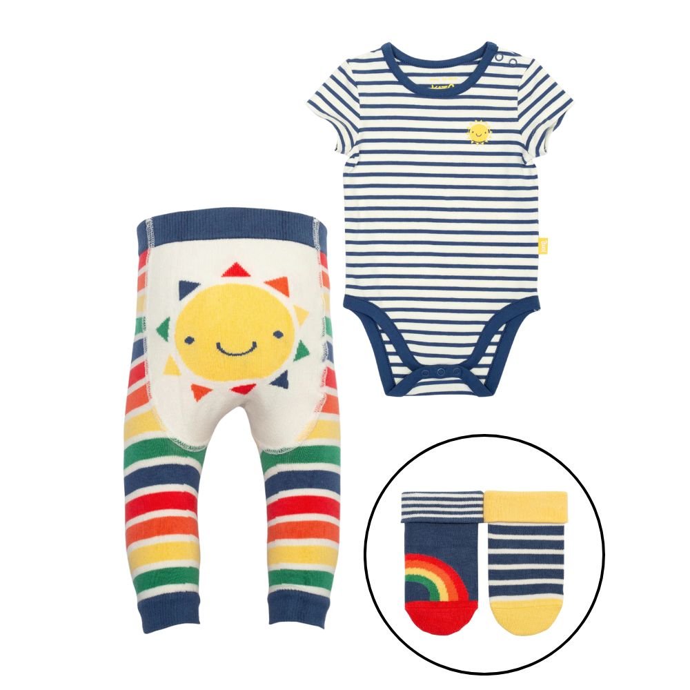 Sunshine bundle with leggings and sock and bodysuit