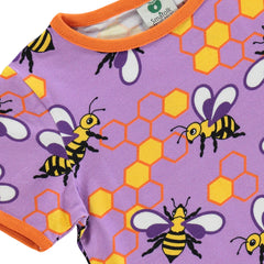 Smafolk Organic Kids s/s Tee - Bees - Viola