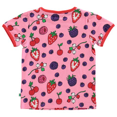 Smafolk Organic Kids s/s Tee - Berries - Sea Pink