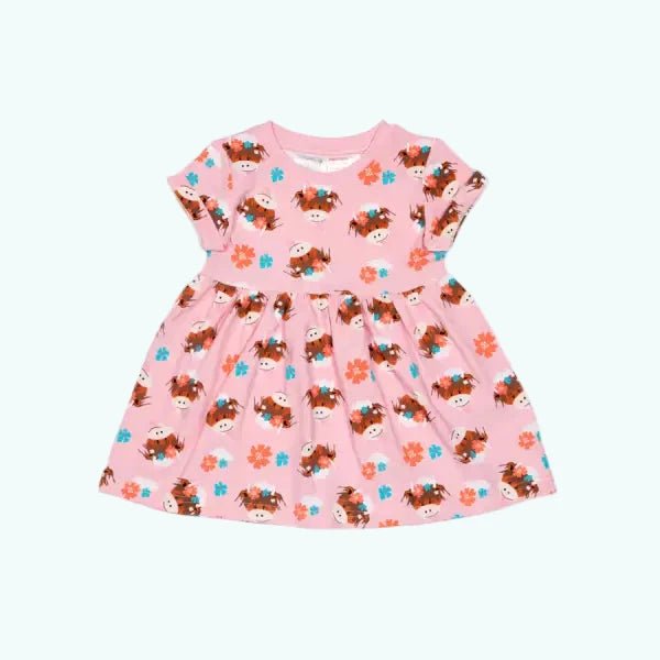 Blade & Rose Bonnie Highland Cow Kids Dress - Dresses