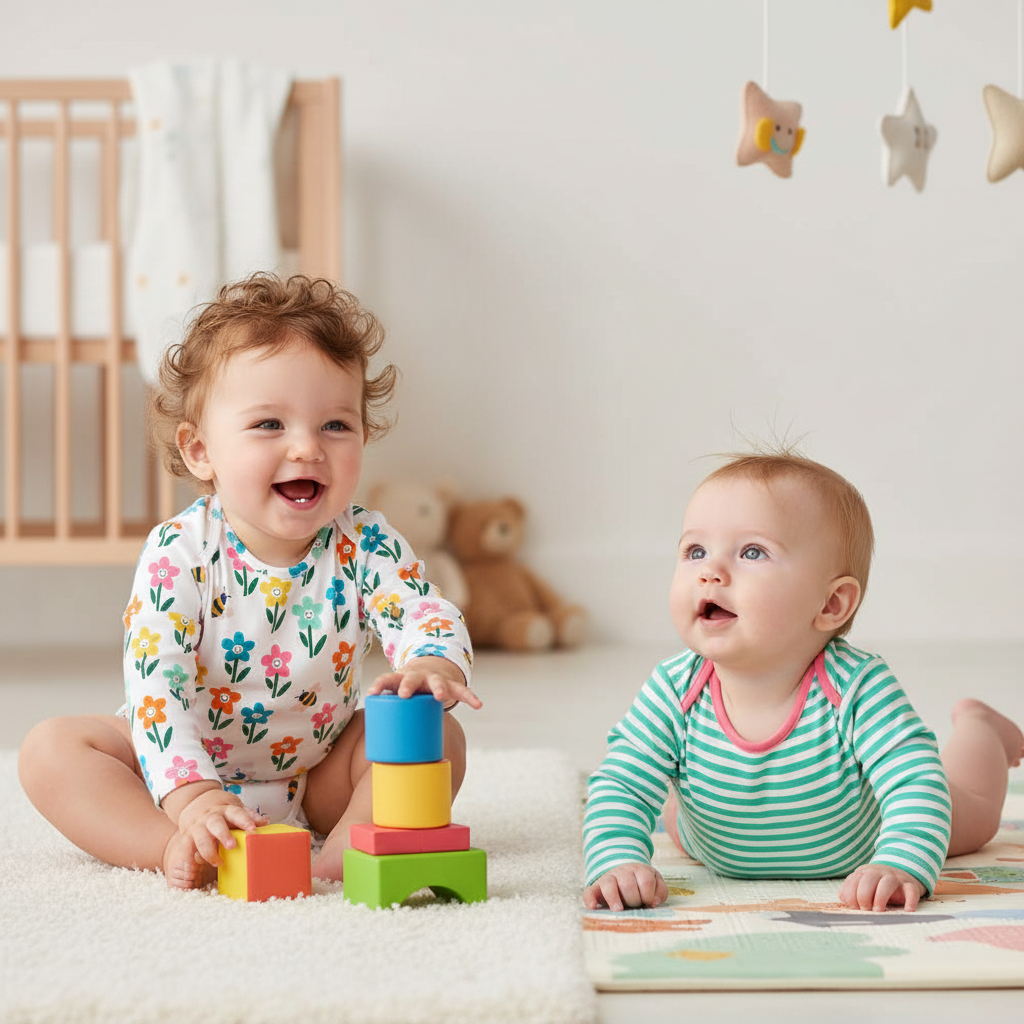 Frugi Super Special 2 Pack Body - Fun Flowers/Stripe
