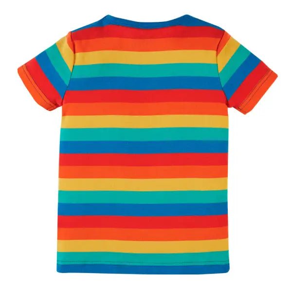 Frugi Organic Favourite Rainbow Stripe T-Shirt - T-shirts
