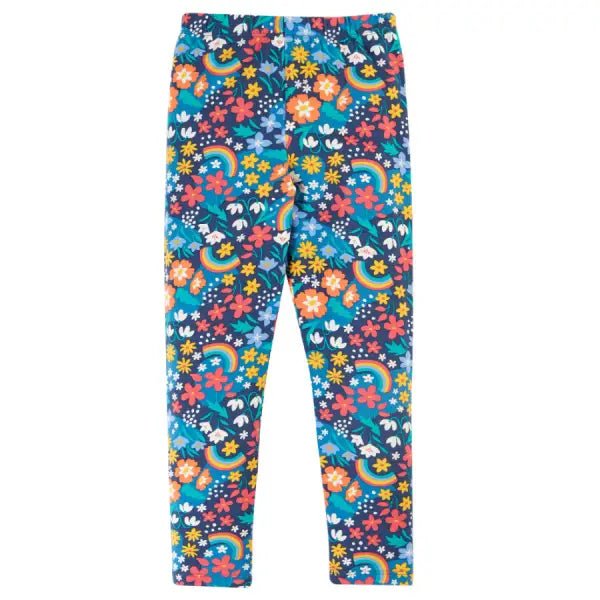 Frugi Organic Libby Girls Leggings Winter Hedgerow Print - Leggings