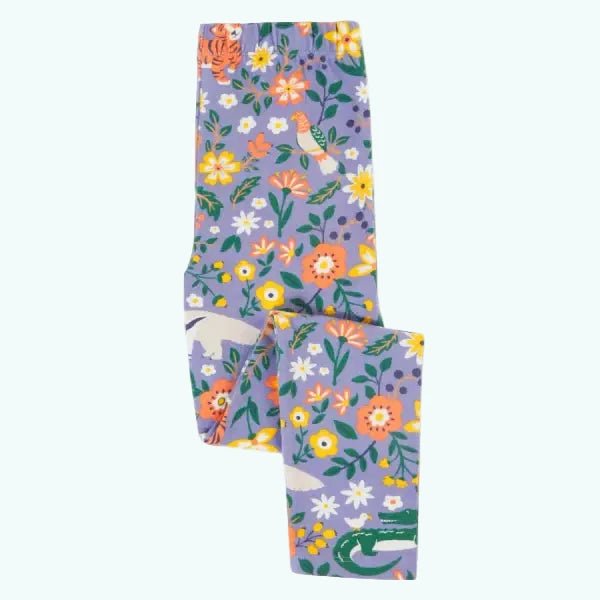 Frugi Organic Libby Leggings Rainforest Friends Print - Leggings