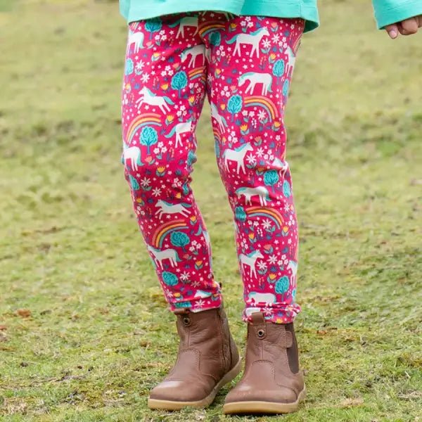 Frugi Organic Libby Leggings Wild Horses Print - Leggings