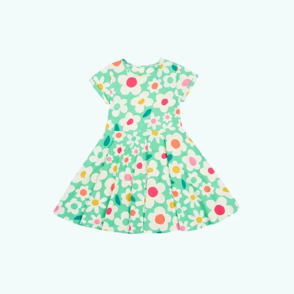 Frugi Spring Skater Dress Daisy Field Twirly Skirt - Dresses