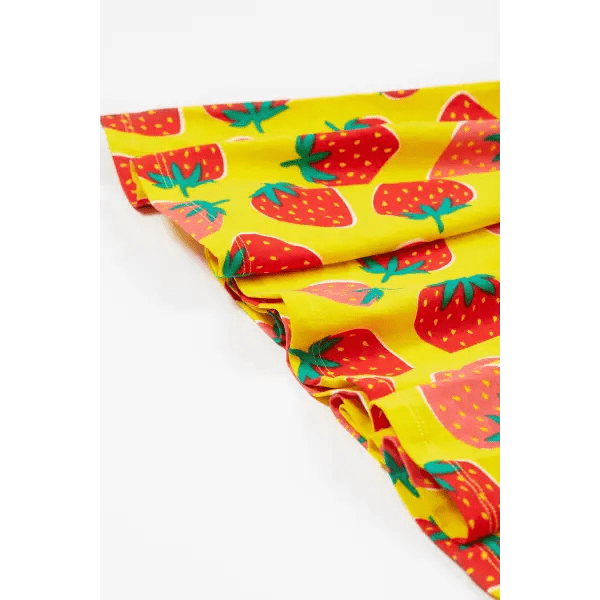 Frugi Spring Skater Dress Organic Cotton Strawberry Patch Twirly Skirt - Dresses