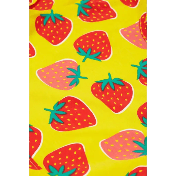 Frugi Spring Skater Dress Organic Cotton Strawberry Patch Twirly Skirt - Dresses