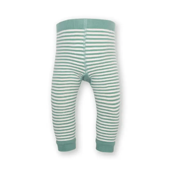 Kite Elephant Intarsia Leggings Spruce Green Stripe - Leggings