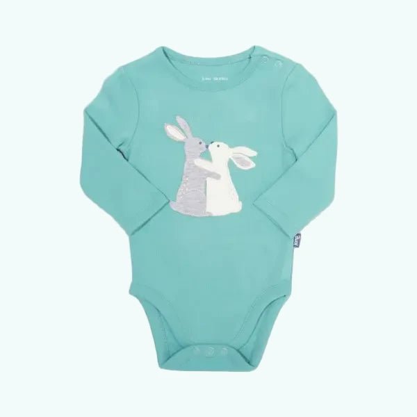 Kite Hare AppliquŽ Long Sleeved Baby Suit - Bodysuits