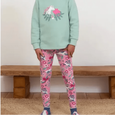 Kites Pig Pannage Print Organic Cotton Leggings - Leggings