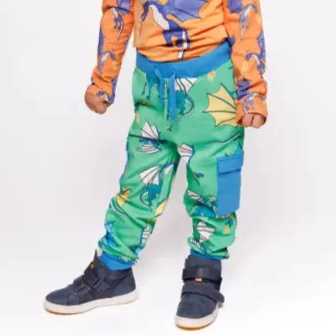 Smafolk Clover Flying Dragons Boys Organic Pants - Pants
