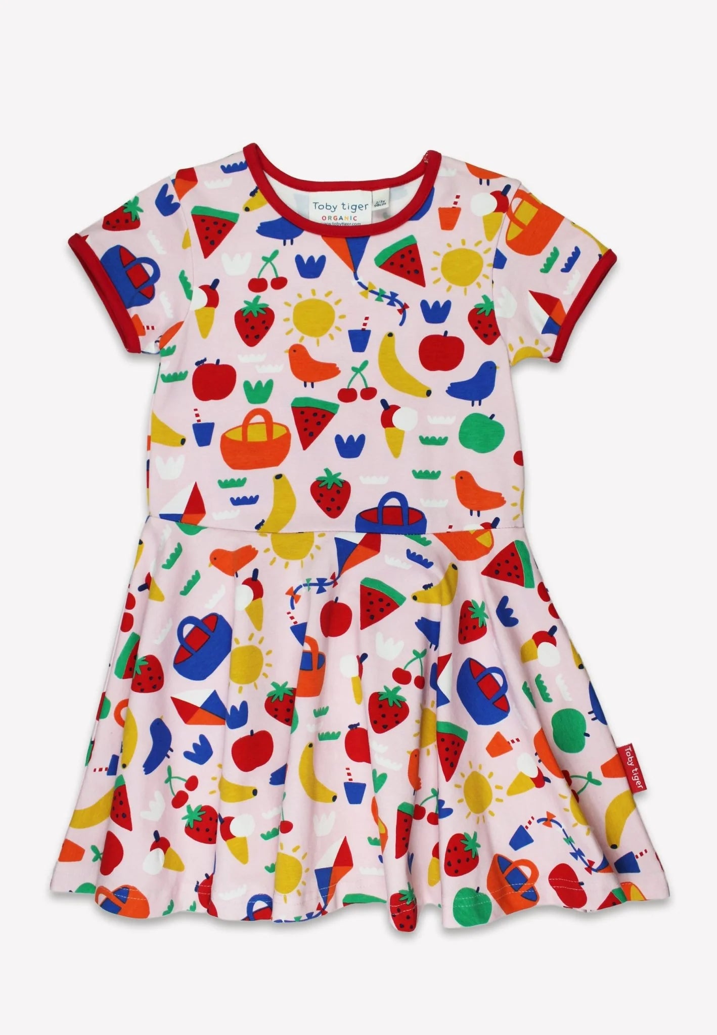Toby Tiger Organic Picnic Print Skater Dress