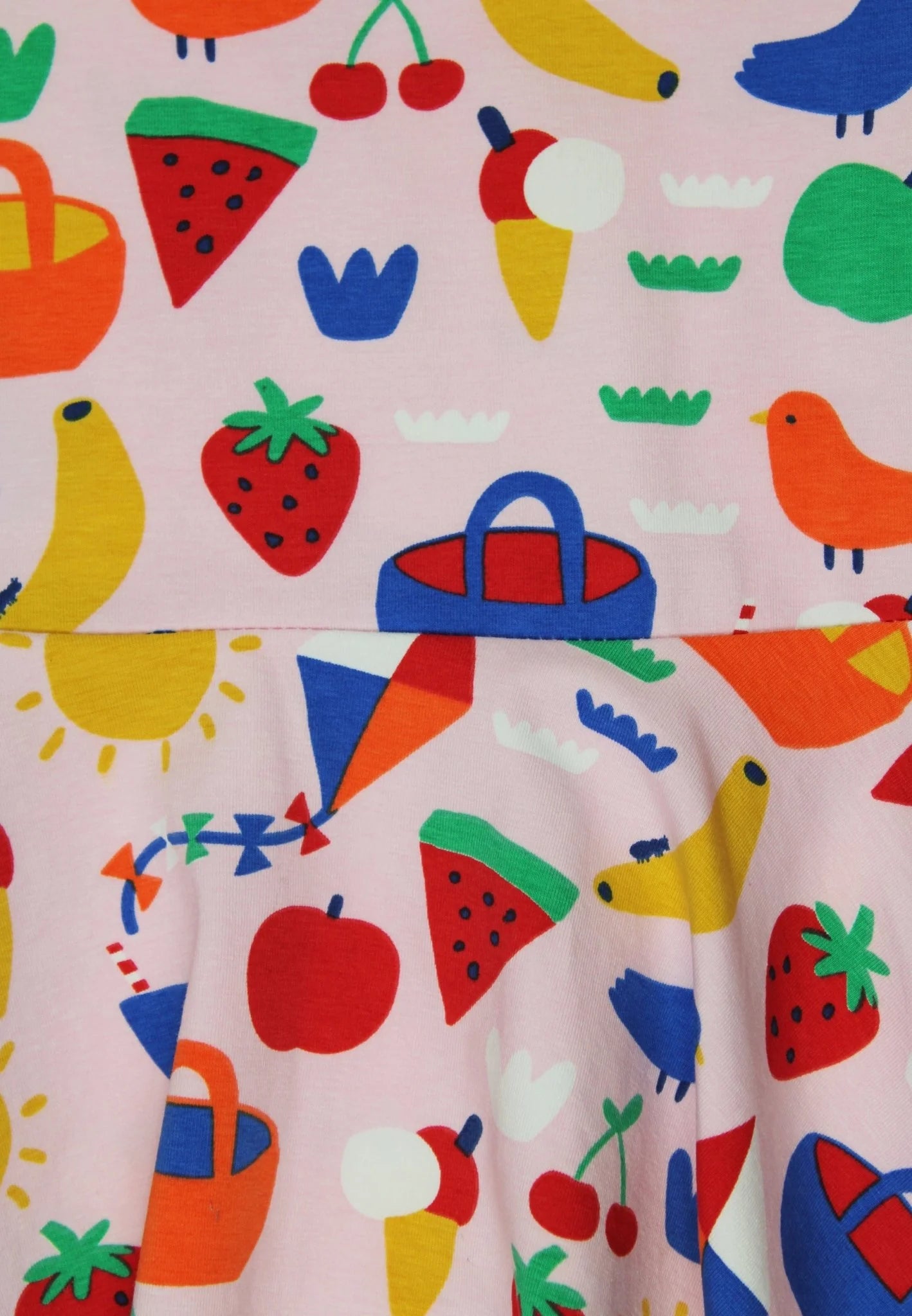 Toby Tiger Organic Picnic Print Skater Dress