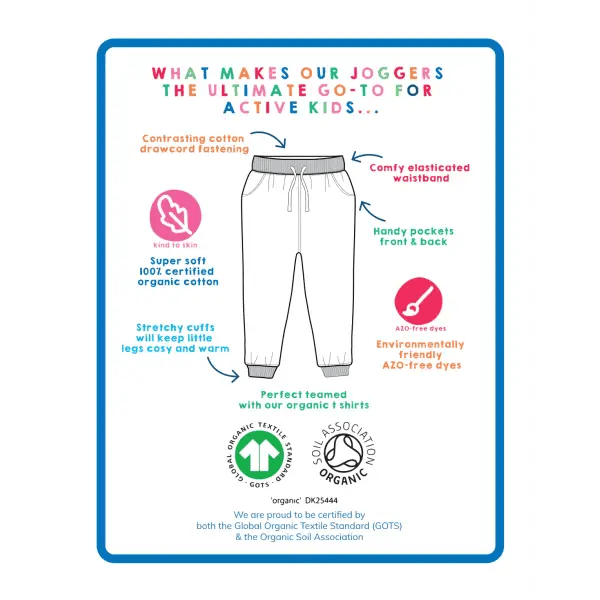 Toby Tiger Organic Multi Stripe Joggers - Joggers