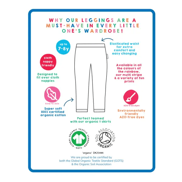 Toby Tiger Organic Orange Leggings - Leggings