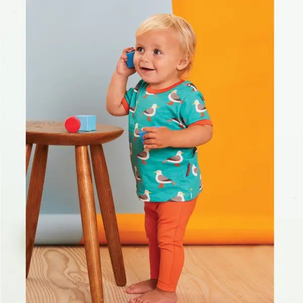 Toby Tiger Organic Orange Leggings - Leggings
