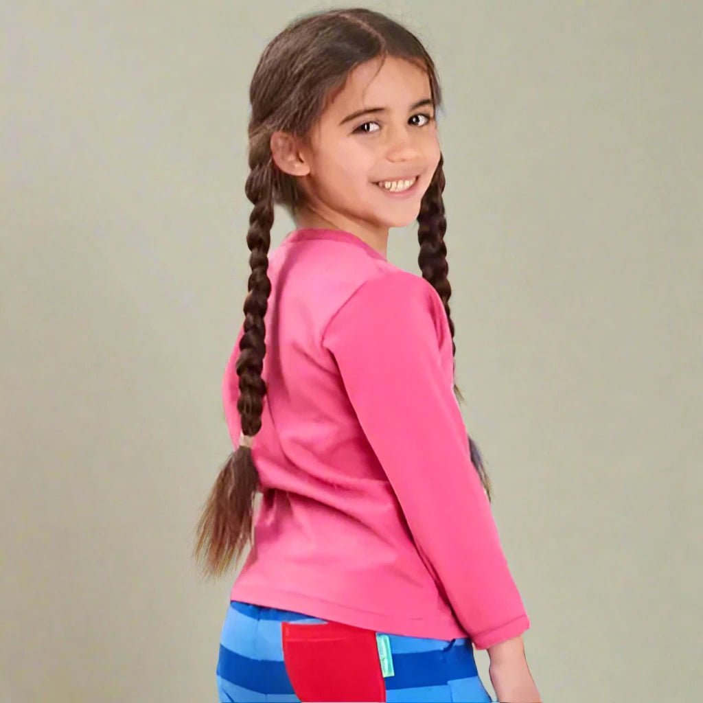 Toby Tiger Organic Pink Long sleeve T-Shirt - T-shirts