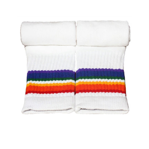 25" Over the knee High Rainbow Striped Tube Socks - 2, socks, Pride Socks, Baby goes Retro - Baby goes Retro