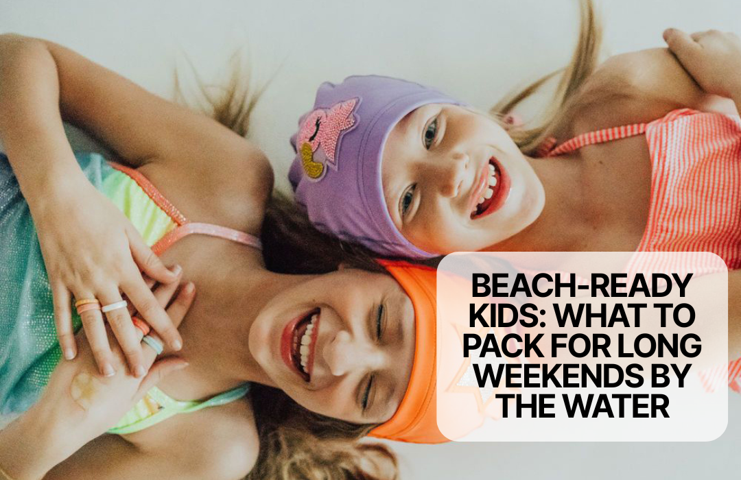 Two girls laughing in swimwear