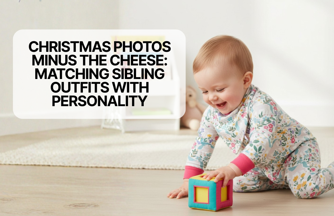 Baby wearing colourful infant clothes