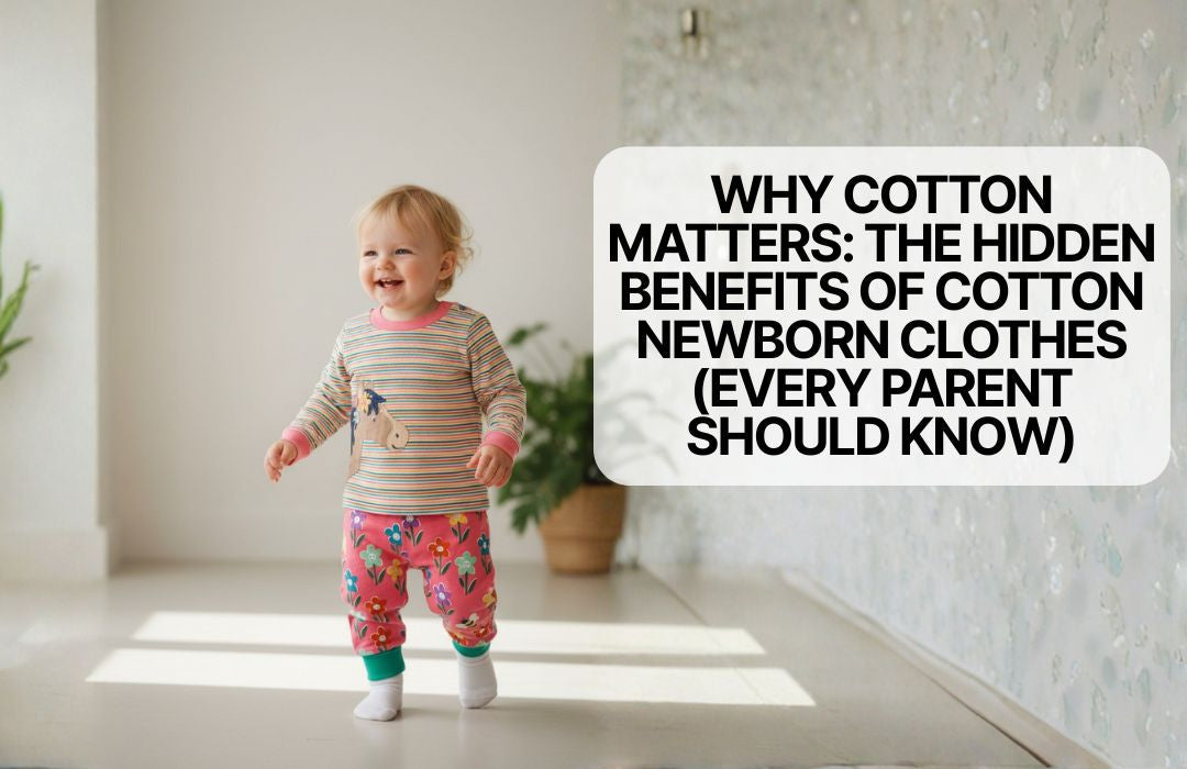 Girl wearing newborn cotton clothes