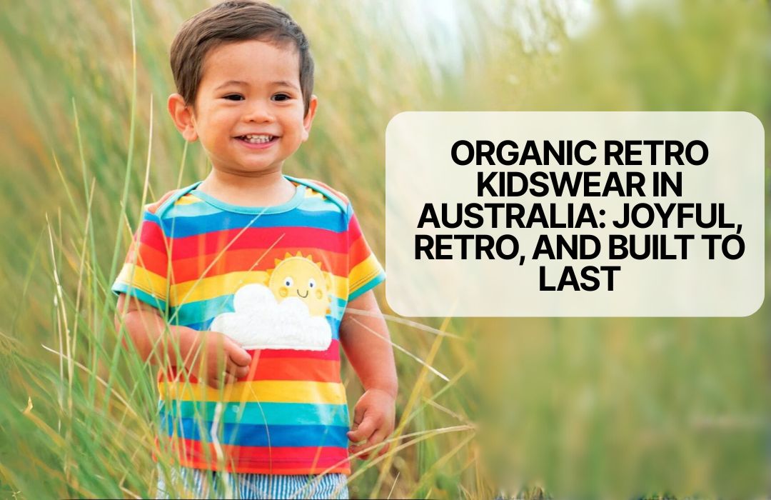 Boy wearing organic retro clothes