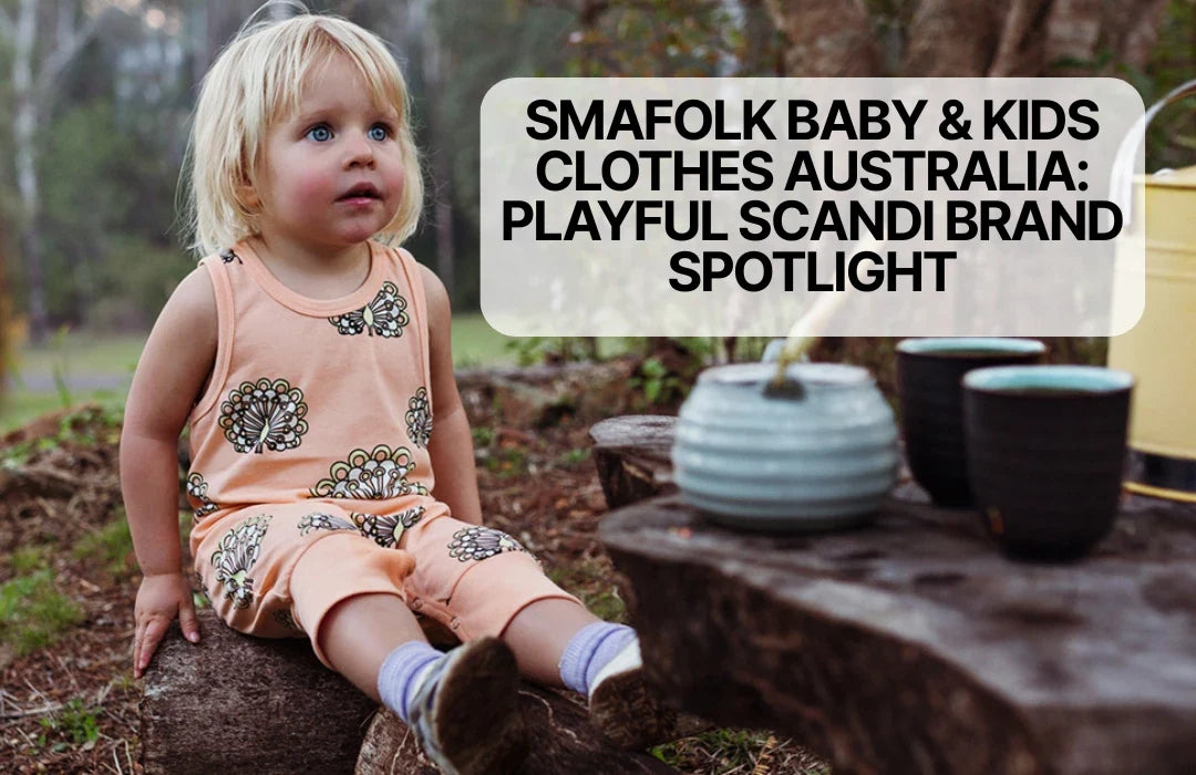 Toddler in Smafolk dungarees