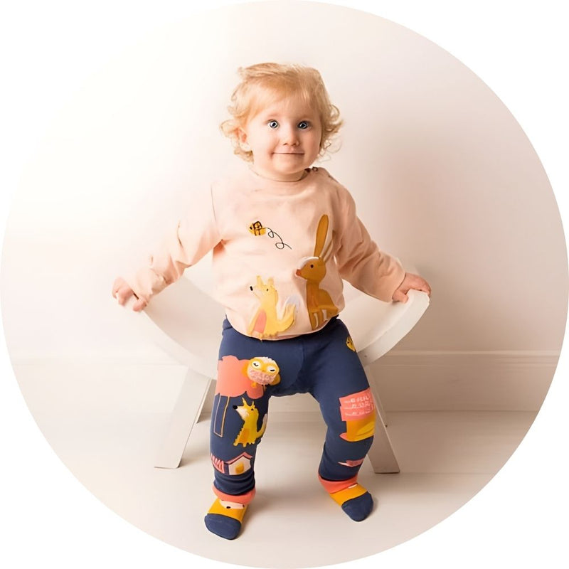 Toddler in pink gift bundle