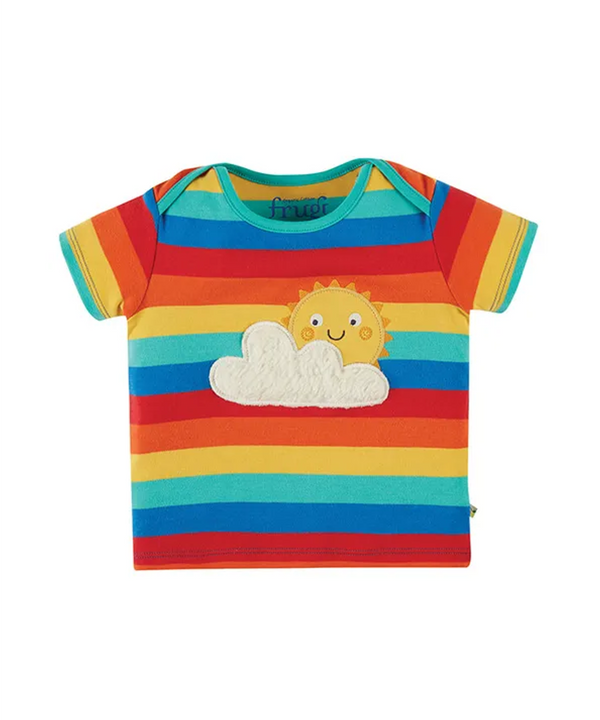 Frugi Organic Rainbow Sun Appliqué Unisex T-Shirt Frugi T-shirts