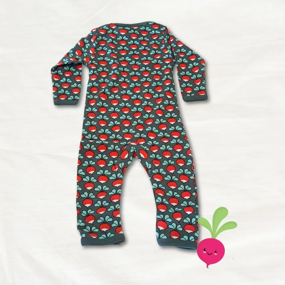DUNS Sweden Radish Bistro Green Long Sleeve Suit - Baby goes Retro