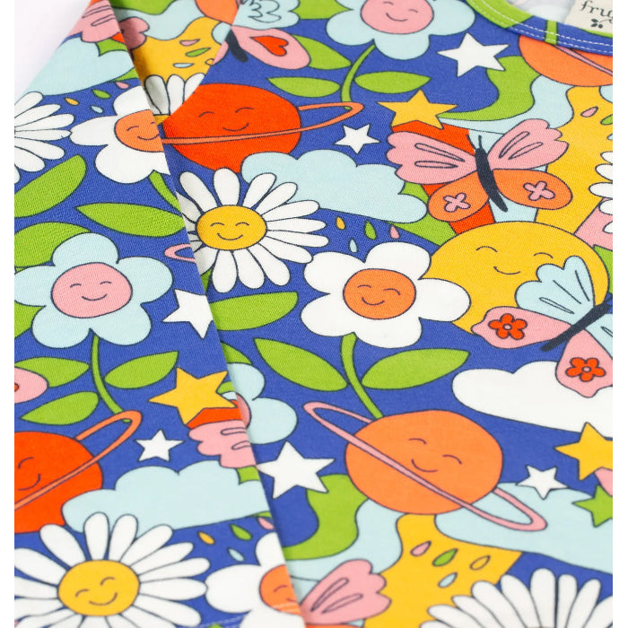 Frugi Organic Bryher Girls Top - Retro Happy Frugi T-shirts