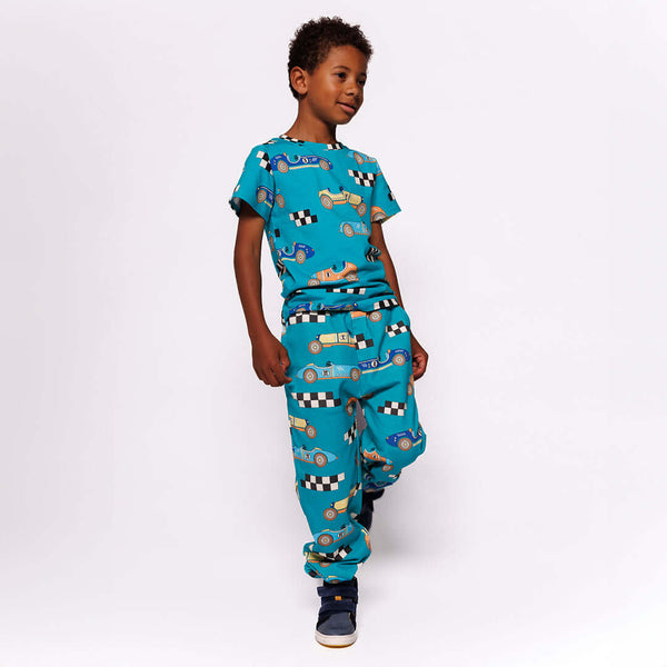 Smafolk Teal Race Cars Sweatpants Smafolk Pants