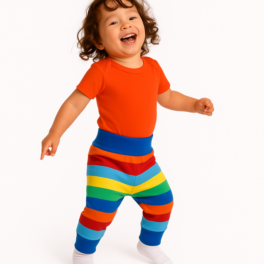 Toby Tiger Organic Multi Stripe Yoga Pants