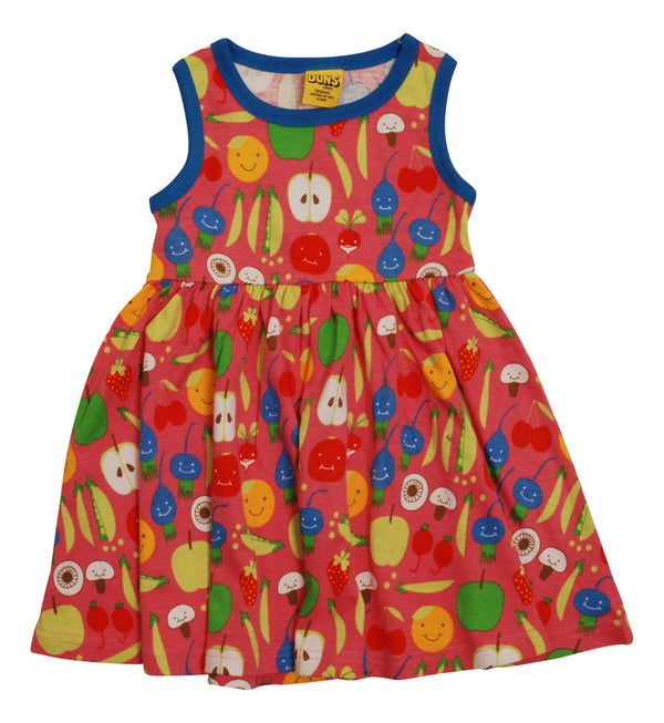 Duns Sweden | Harvest Gather Dress | Pink Carnation - French Blue Accent