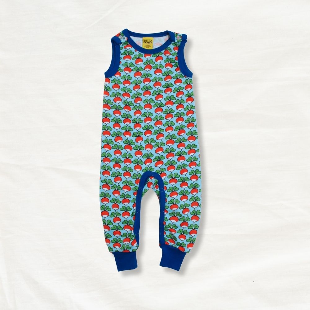 Children's romper with raise pattern on a white background