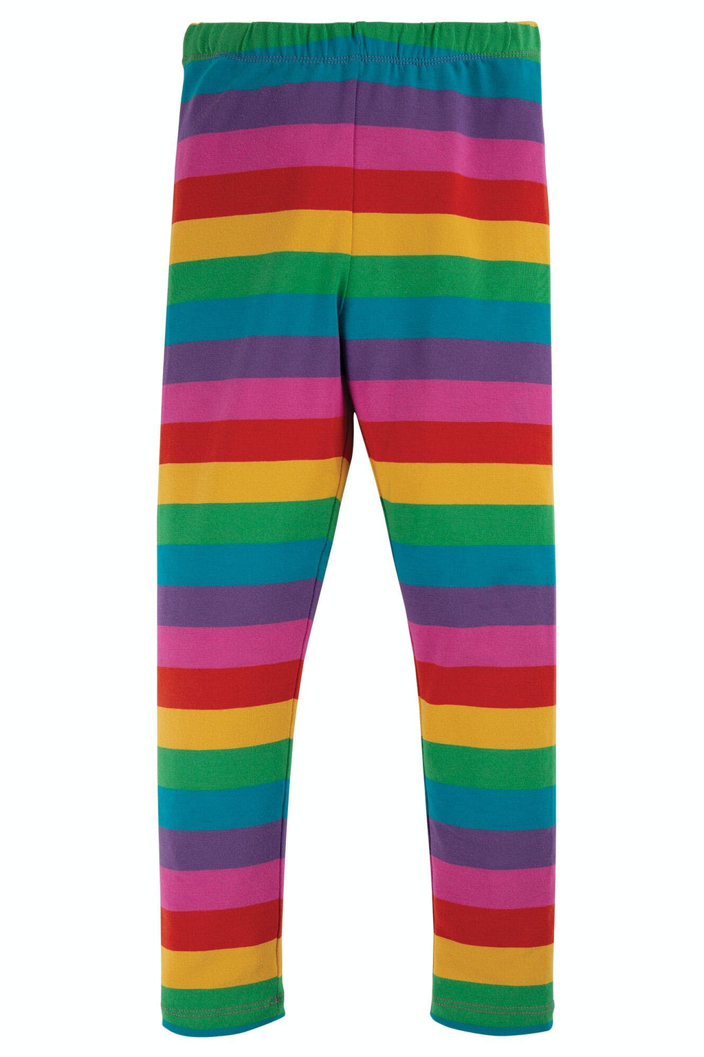 Colorful striped pants on a white background