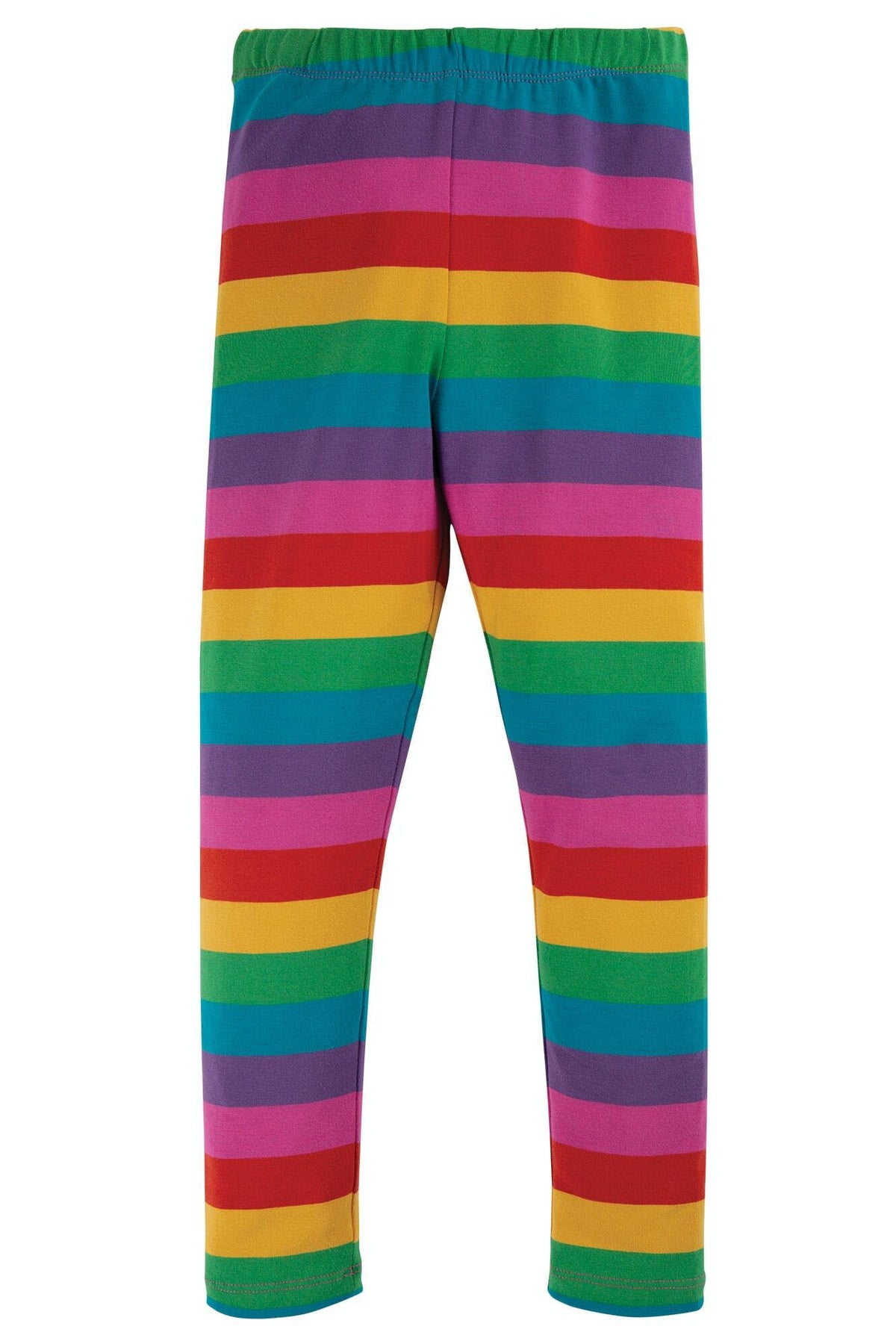 Colorful striped pants on a white background