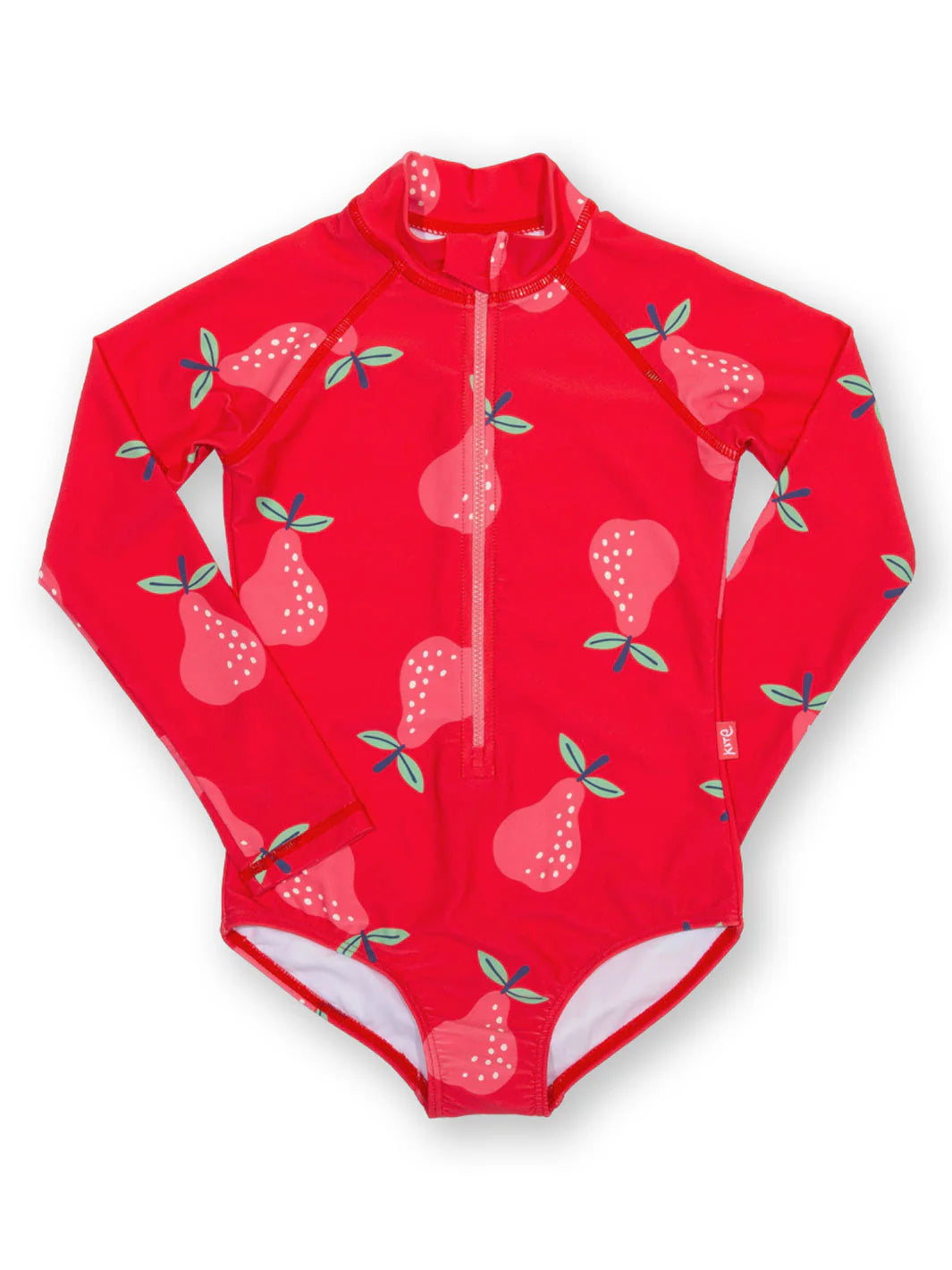 A red long sleeve kite swimsuit