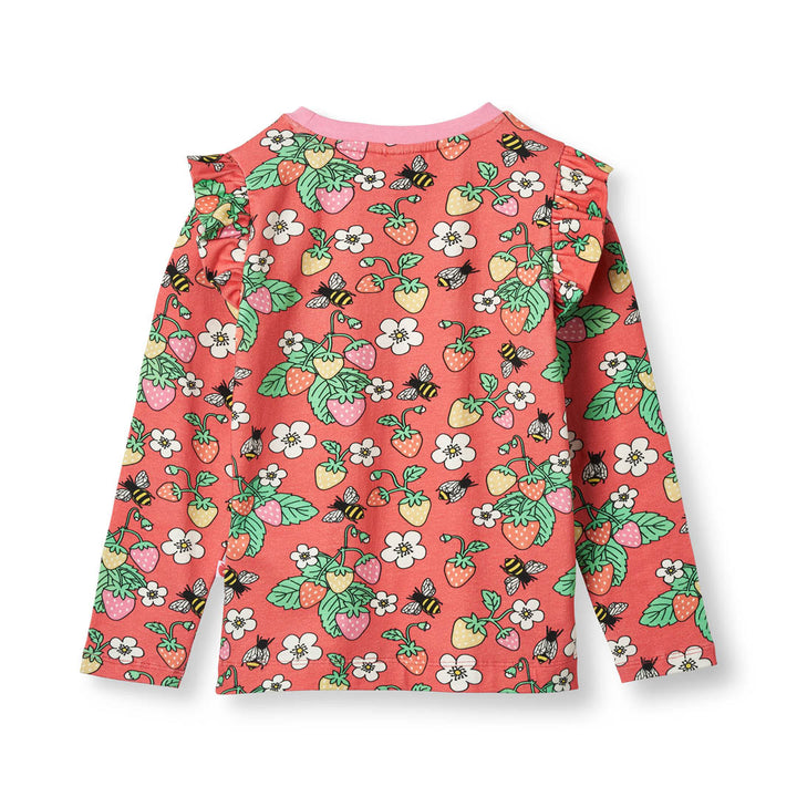 Smafolk Pink Strawberry Long Sleeve Blouse – Girls Smafolk Long-sleeved tops
