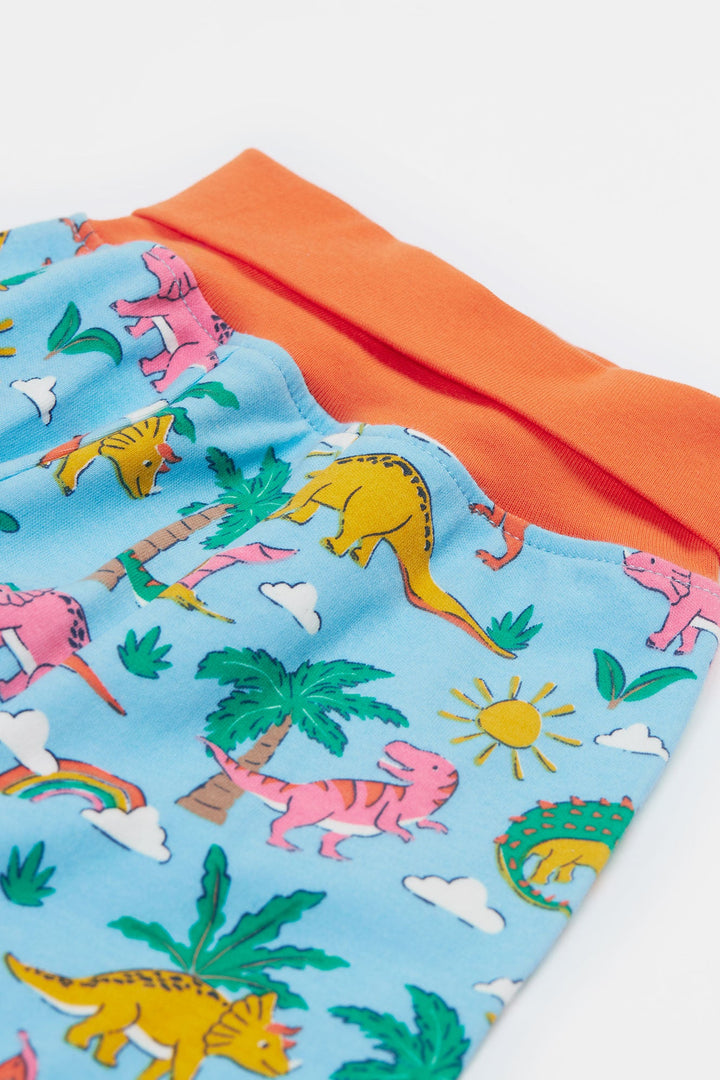 Frugi Parsnip Bluebird Dinoland Pants Frugi Bottoms