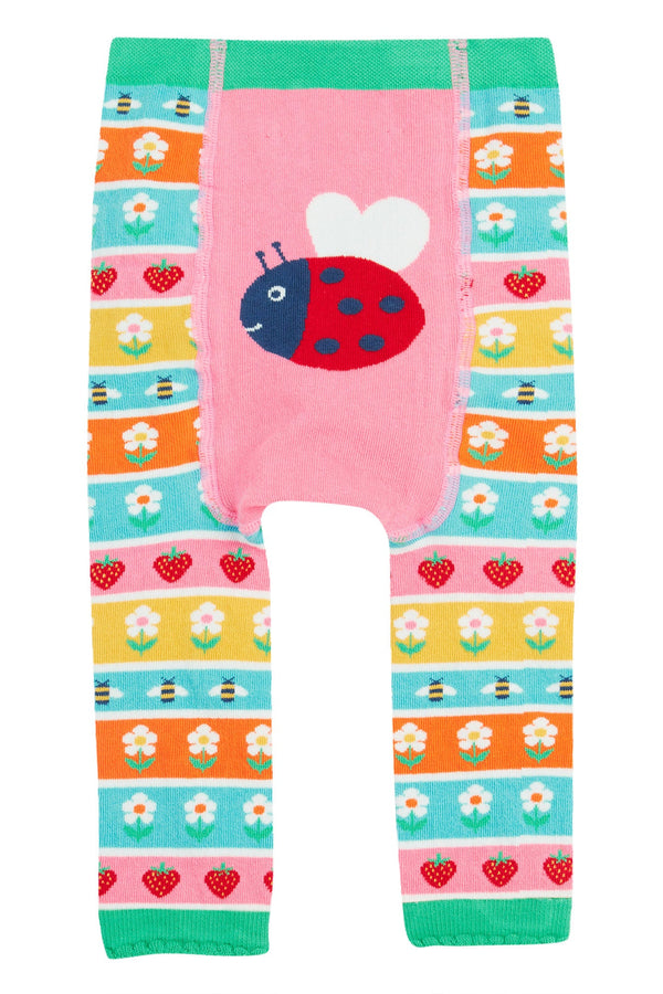 Frugi Little Daisy Lady Bird Knitted Girls Leggings Frugi Socks
