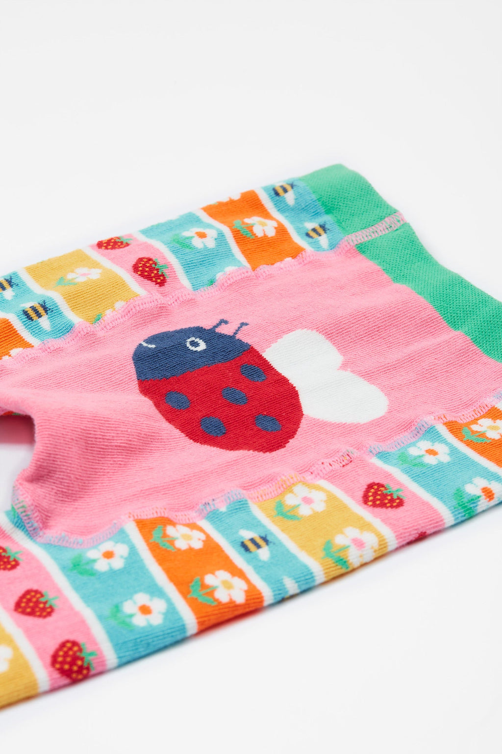 Frugi Little Daisy Lady Bird Knitted Girls Leggings Frugi Socks