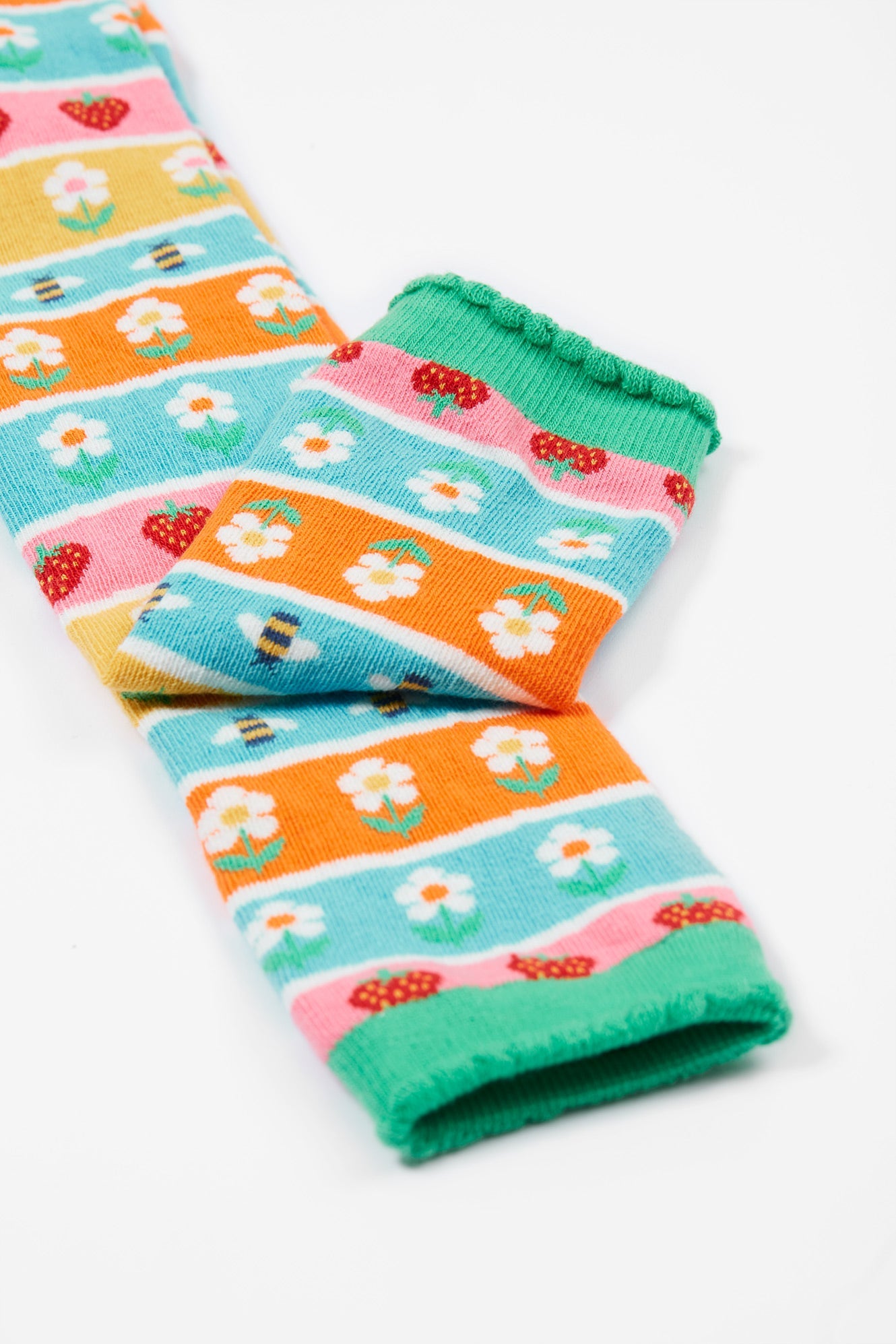 Frugi Little Daisy Lady Bird Knitted Girls Leggings Frugi Socks