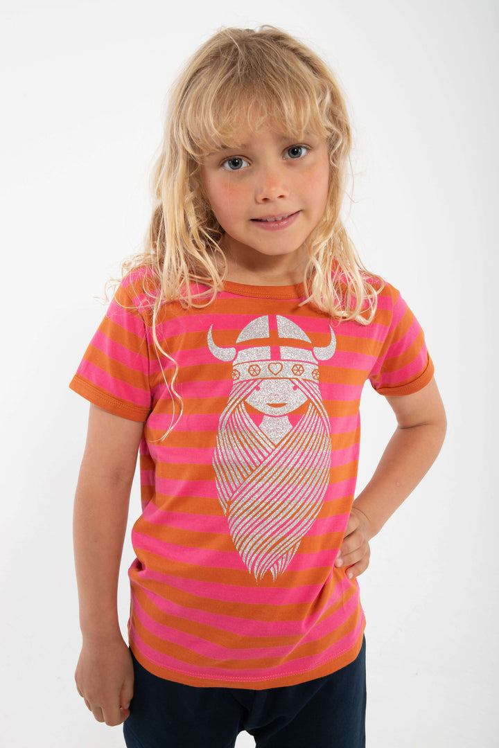 Danefae Freja Glitter Tee – Girls Short Sleeve T-Shirt Danefae Tee