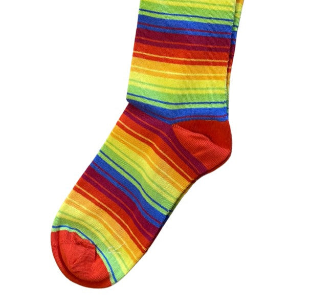 Slugs & Snails Organic Kids Knee Socks - Rainbow Stripe - Baby goes Retro